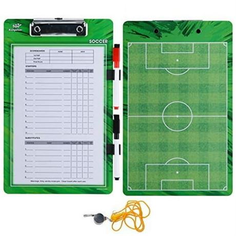 Soccer Coaches Dry Erase Clipboard w/ Whistle