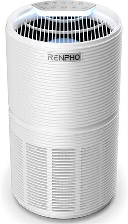 RENPHO Air Purifier 960 Ft, True HEPA, White