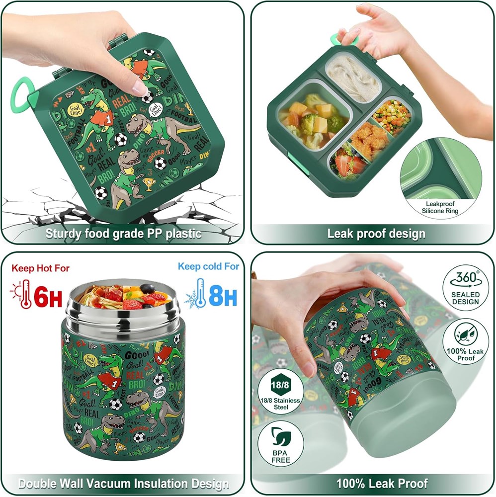 Dollar.Bid - wiwens Bento Lunch Box for Kids with 12oz Soup Thermo Leak ...