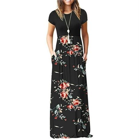 Summer Dresses Women Floral Print Maxi Dress