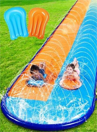 Sloosh 22.5ft Double Water Slides, Sprinkler