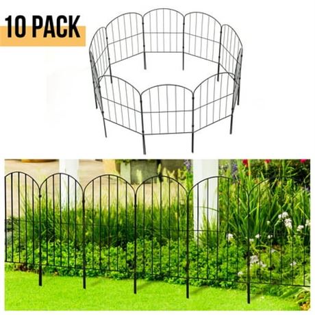 10PCS Rustproof Garden Fence Border - Black