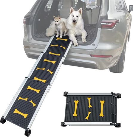 HOXWELL Collapsible Dog Ramp 28x62 Yellow