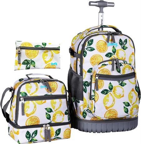 Seastig 18in Rolling Backpack, Lemon with Set