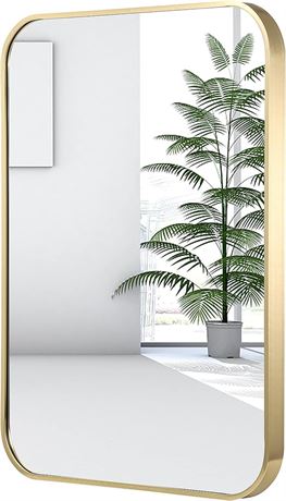 JENBELY 20x28 Inch Gold Bathroom Mirror