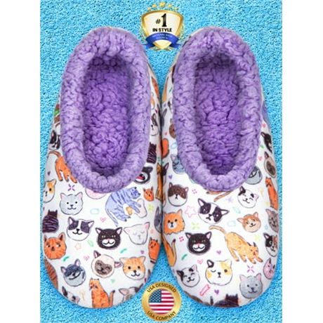 Size 7-8 Cat Animal Slippers for Women by Bergman Kelly