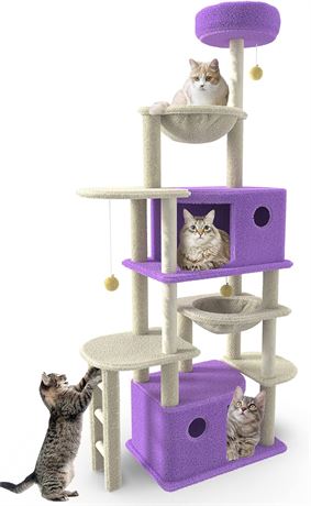 Cat Tower Cat Tree for Indoor Cats 72in