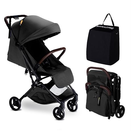 Compact Baby Stroller, 11.5 lbs, Black