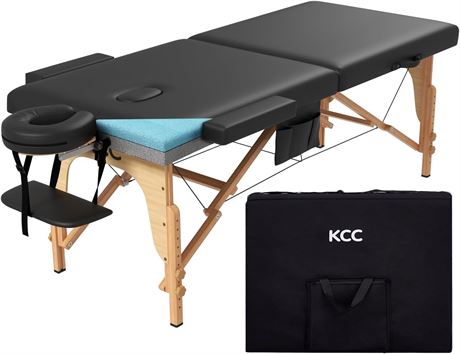 Massage Table KCC Memory Foam , 84x28, Black