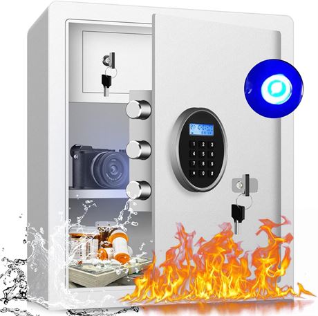 TOTOY 1.4 Cu Ft Fireproof Safe, LCD Display
