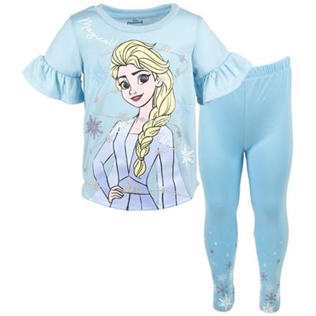 Disney Frozen Elsa Girls T-Shirt & Leggings