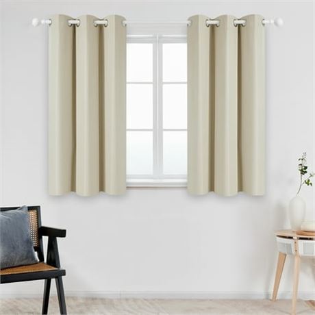ZOPZO Blackout Curtains, Beige, 4245in, 2Pcs