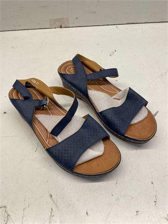 Size 8 Womens Temofon Navy Sandals
