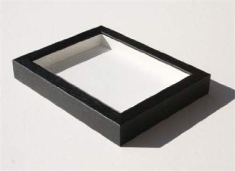 20x20 Black Box Frame, UV Acrylic, 3/4" Depth