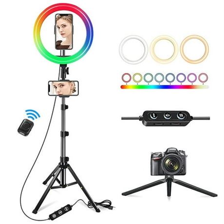 13" LED RGB Selfie Ring Light w/ Tripod Stand