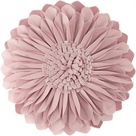 3D Handmade Velvet Pillow 12in - Pink