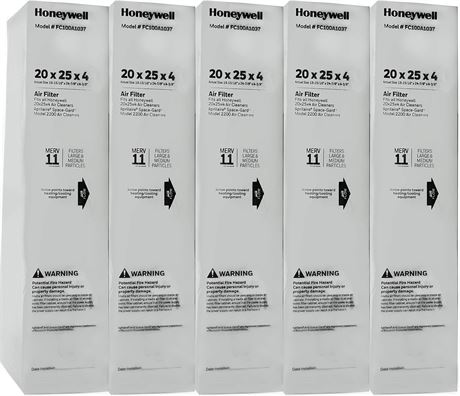 Honeywell 20"x25" Merv11 Filter, 5 Pack