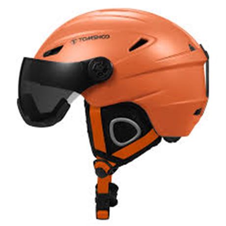 Large Tomshoo Ski Helmet Blue, Size: L, with Goggle