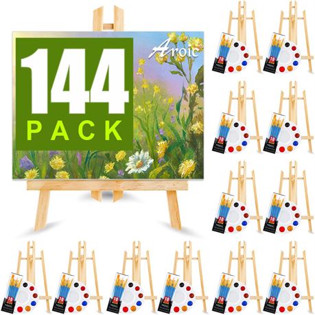 144 PCS Painting Set with Easels & Brushes