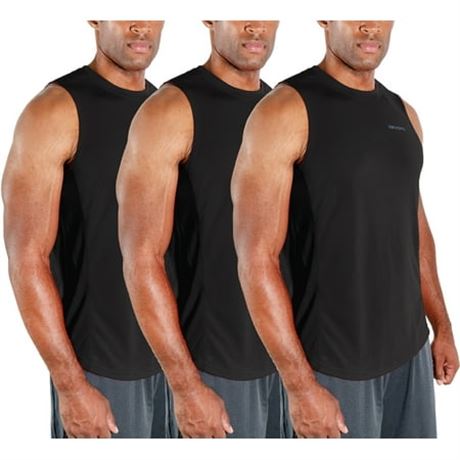 3XL DEVOPS 3-Pack Men's Gym Tank Top, 3XL, Black