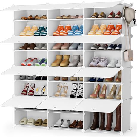 HOMIDEC 48-Pair Shoe Storage Cabinet, 3x8 Tier