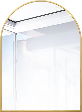 SCWF-GZ 20x30 Arch Mirror, Metal, Gold (30x20)