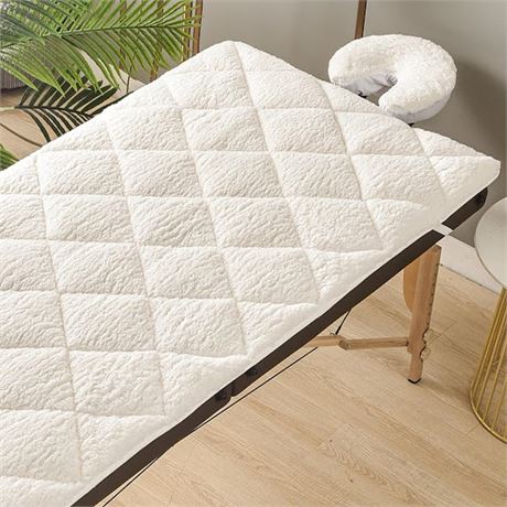 Double-Sided Fleece Massage Table Warmer - Premium Massage Table Pad with Layer