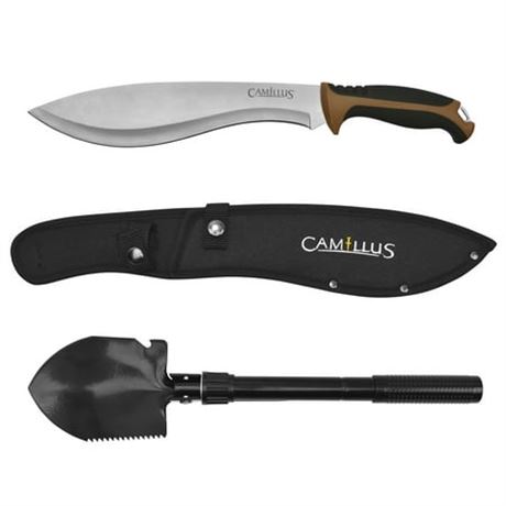 Camillus Survival Pak 16inch Folding Shovel/Pick and 16inch Machete