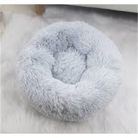 LEERUI Round Plush Pet Bed for Dogs & Cats,Fluffy Soft Warm Calming Bed Sleeping