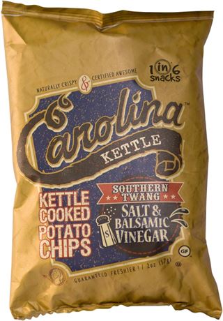 Kettle Chips, Salt & Vinegar, Snack Size, 2 Oz
