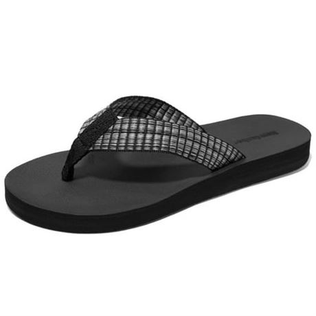 NeedBo Women's Comfortable Flip Flops - Black