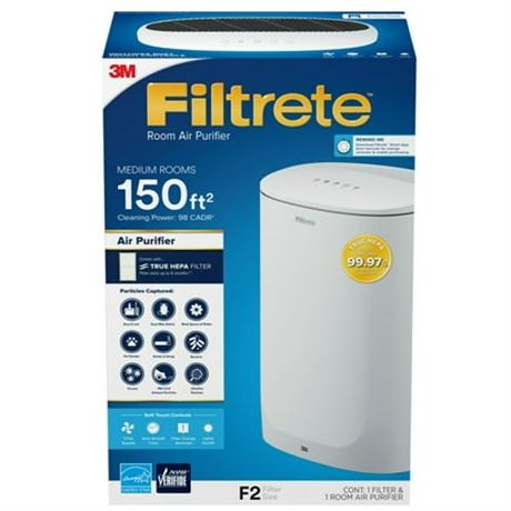Filtrete Air Purifier FAP-C02WA-G2, 150 sqft
