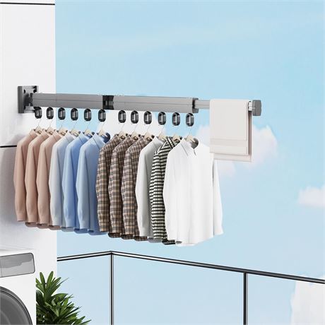 EXQ Wall Mount Drying Rack, Two-sections