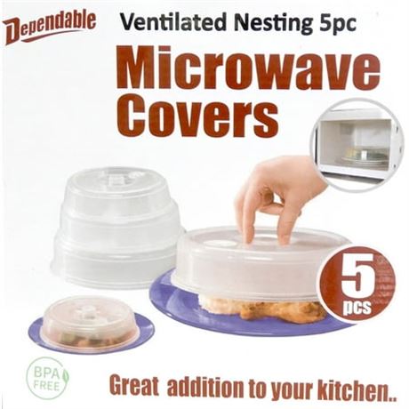 5-Pc Ventilated Microwave Covers by Dependable