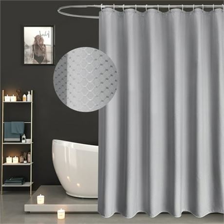 EurCross Waffle Shower Curtain, 72"x72" - Gray