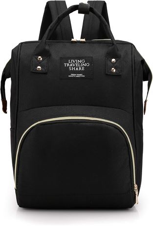 MLBCARE Large Baby Diaper Backpack - Black