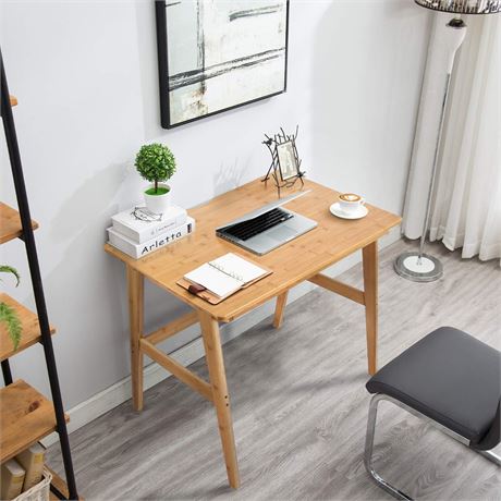 31.5" Bamboo Desk Nnewvante with Drawer