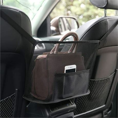 Net Pocket Handbag Holder for Car - Black