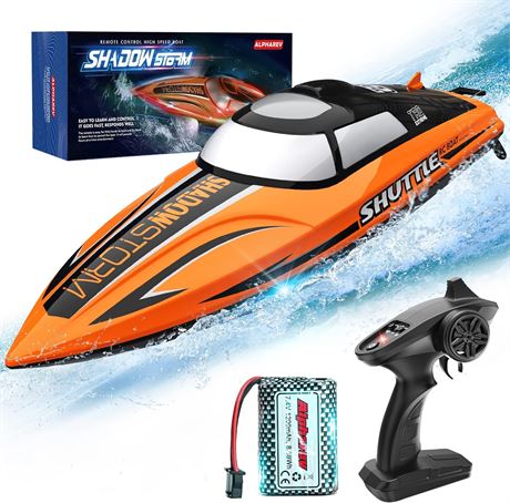ALPHAREV RC Boat R208, 20+ MPH, Rechargeable