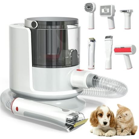 Dog Vacuum & Grooming Kit, 99% Suction