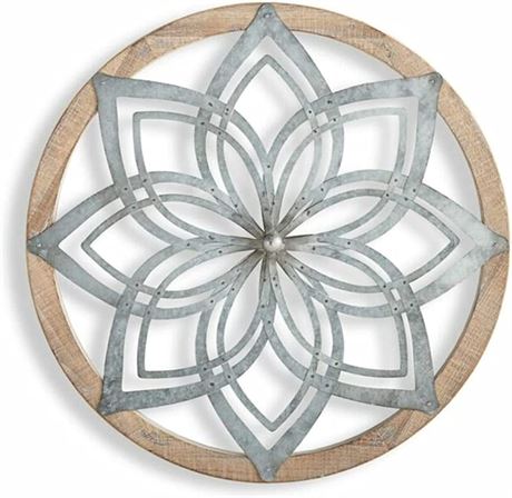 White Wash Wooden Wall Art Ornament