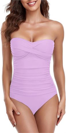 RELLECIGA Strapless Swimsuit Lg Purple