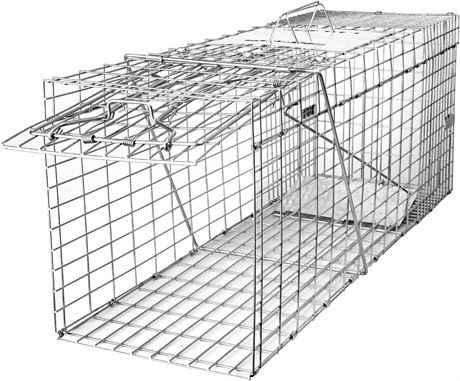 SZHLUX 32" Live Animal Cage Trap, Folding Raccoon