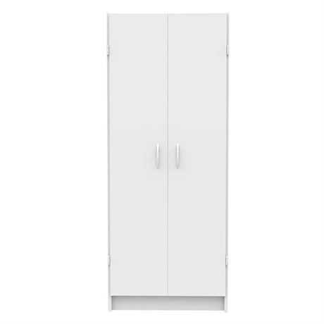 24x12.5x59.5 In. 4 Shelf Cabinet, White