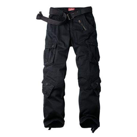 TRGPSG Women's Cargo Pants, 8 Pockets, Black 4