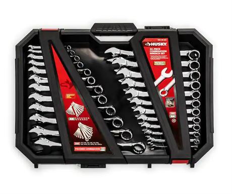 Husky SAE/MM Combination Wrench Set (21-Piece)