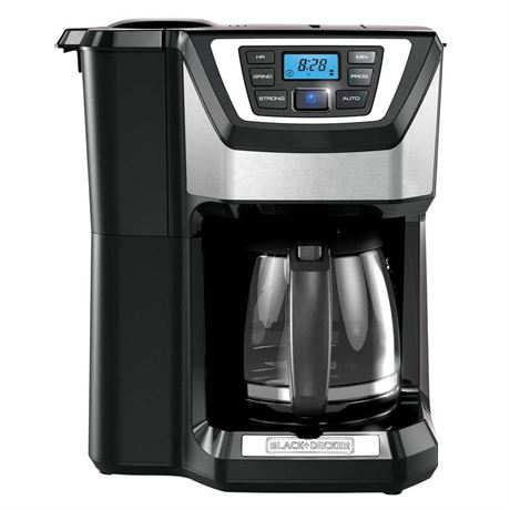 12-Cup S. Steel Coffee Maker with Grinder