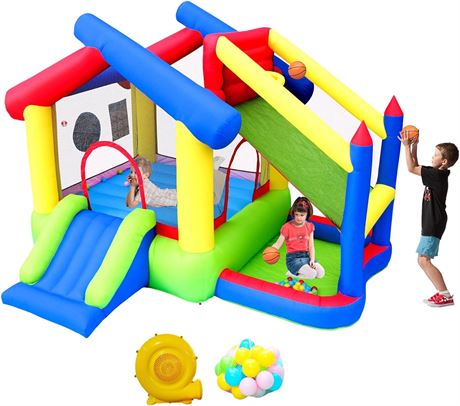 Bounce House with Slide, Castle, Ball Pool