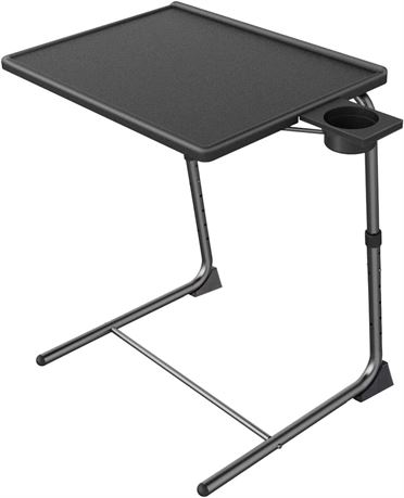 TV Tray Table, Adjustable, 6 Heights, 3 Tilts