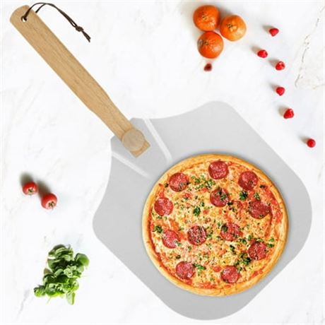 Metal Pizza Peel with Foldable Wooden Handle